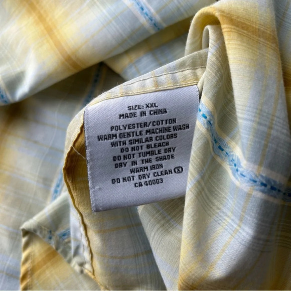 Salty Cotton Blend Plaid Western Button Down Shirt - Picture 10 of 13